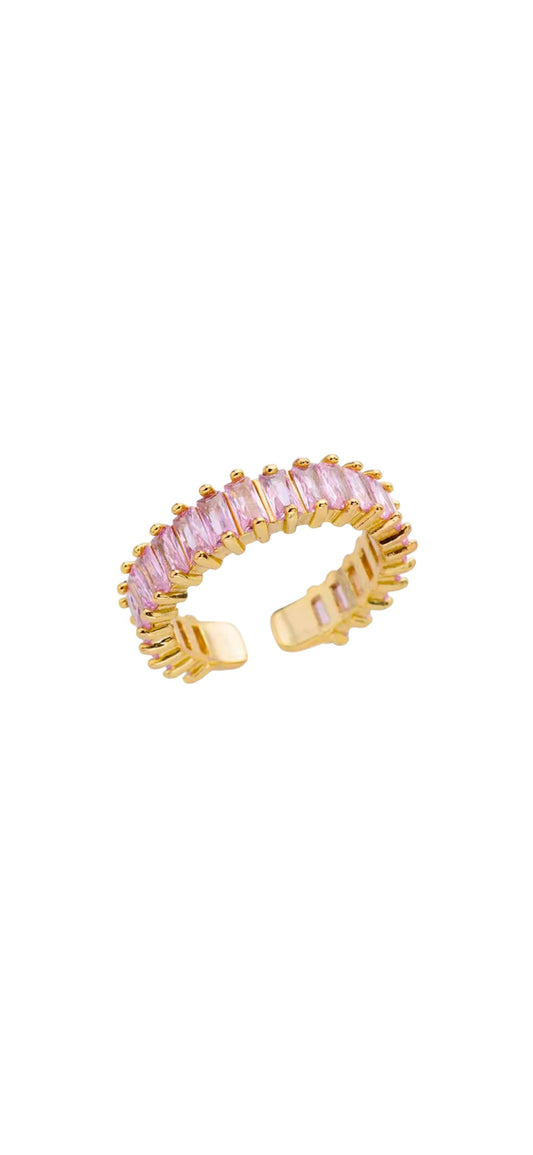 Strass Ring rosa